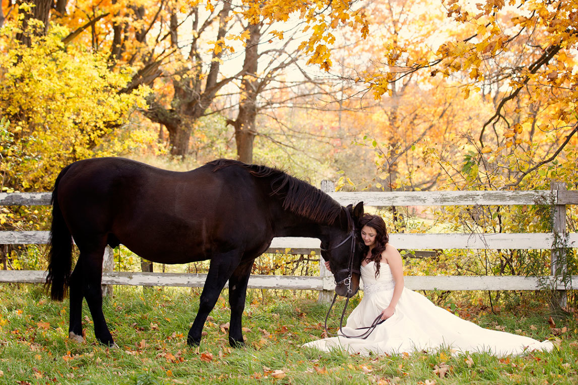 невеста с лошадью фото